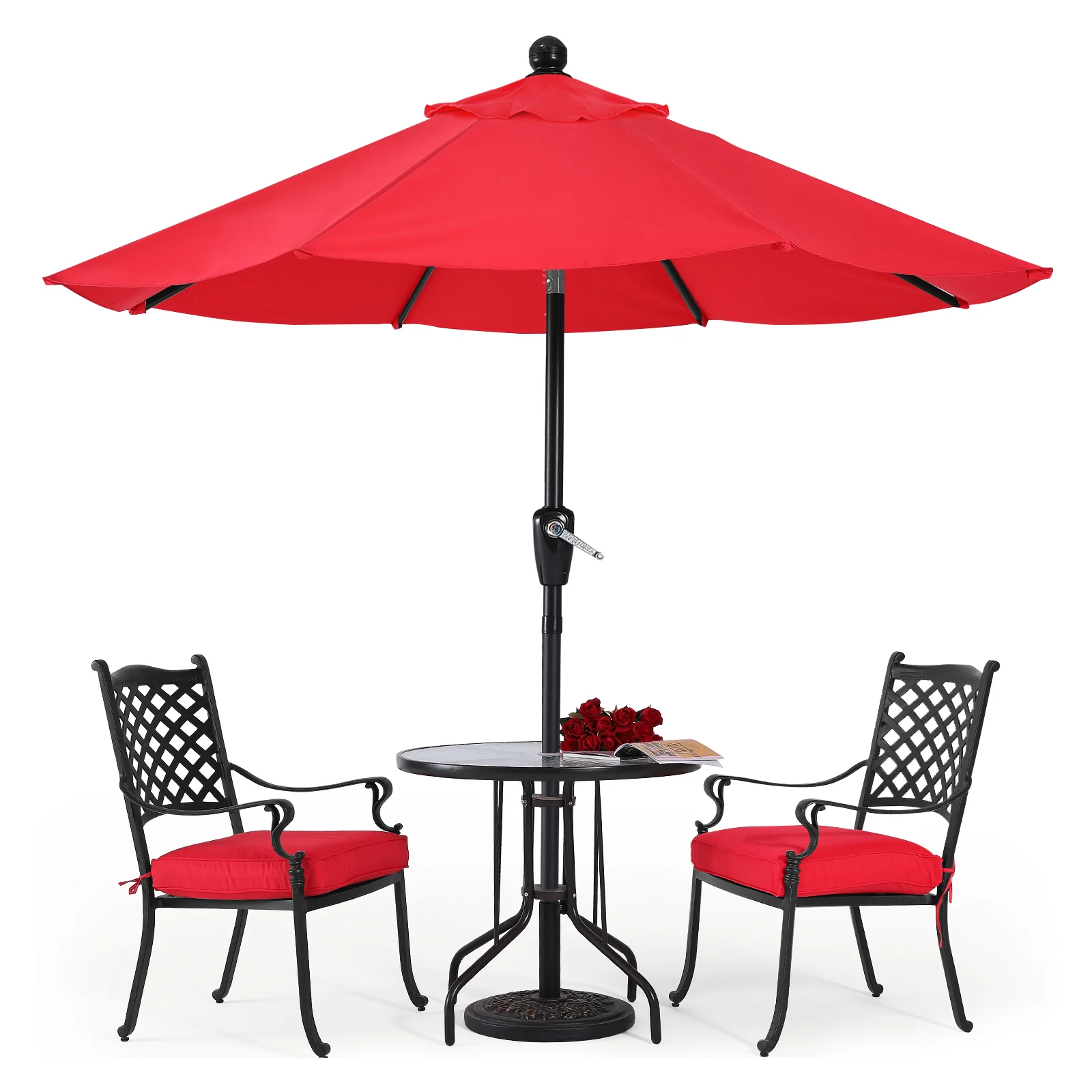 Patio Umbrella with Push Button Tilt 8 Ribs - Image 18