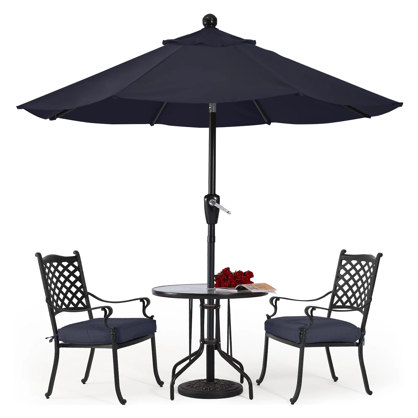 Patio Umbrella with Push Button Tilt 8 Ribs - Image 20