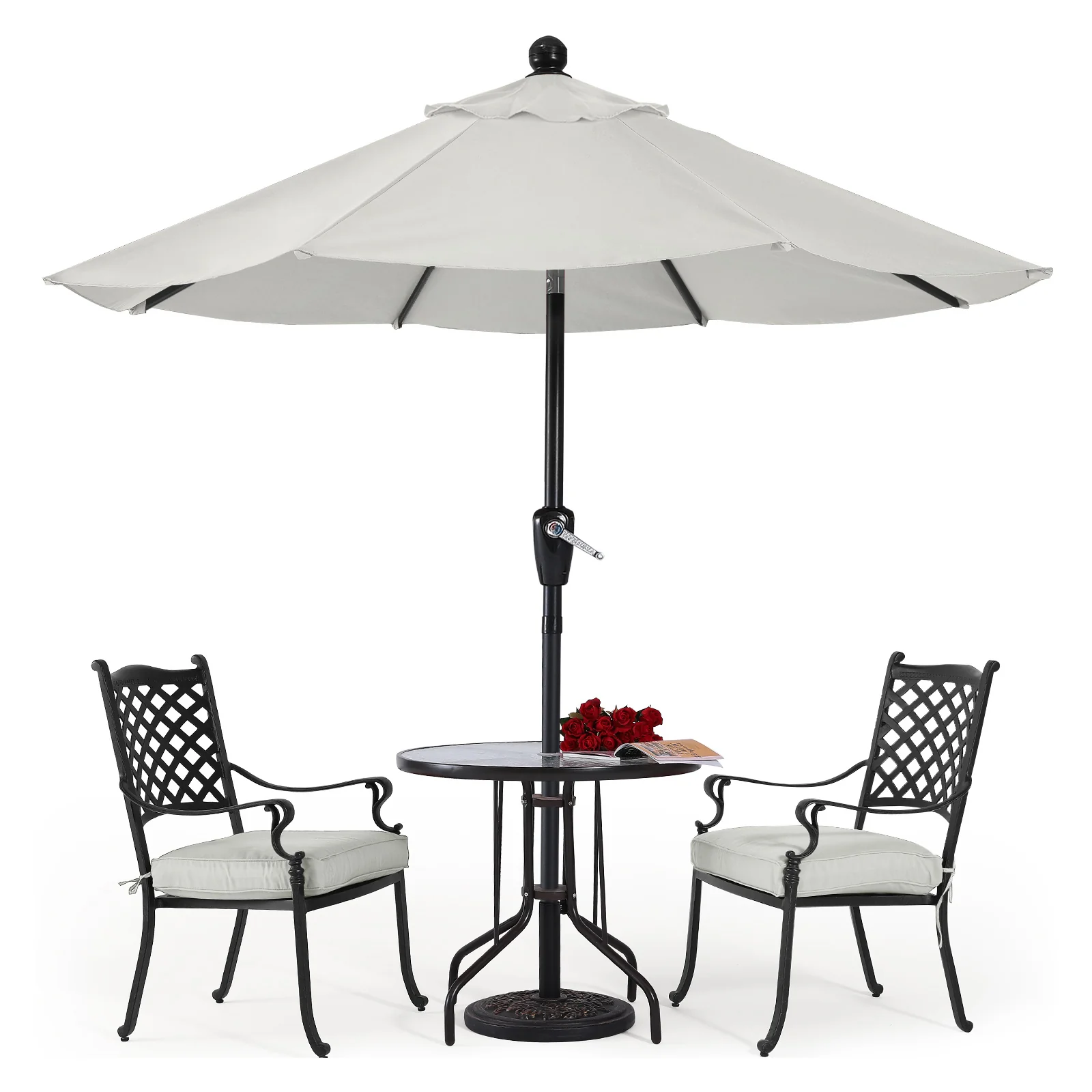 Patio Umbrella with Push Button Tilt 8 Ribs - Image 23